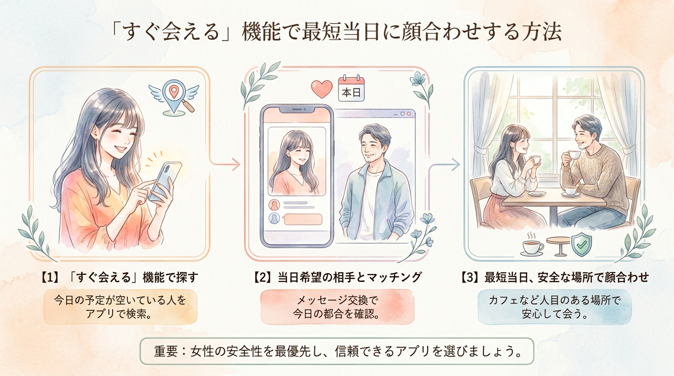 「すぐ会える」機能で最短当日に顔合わせする方法