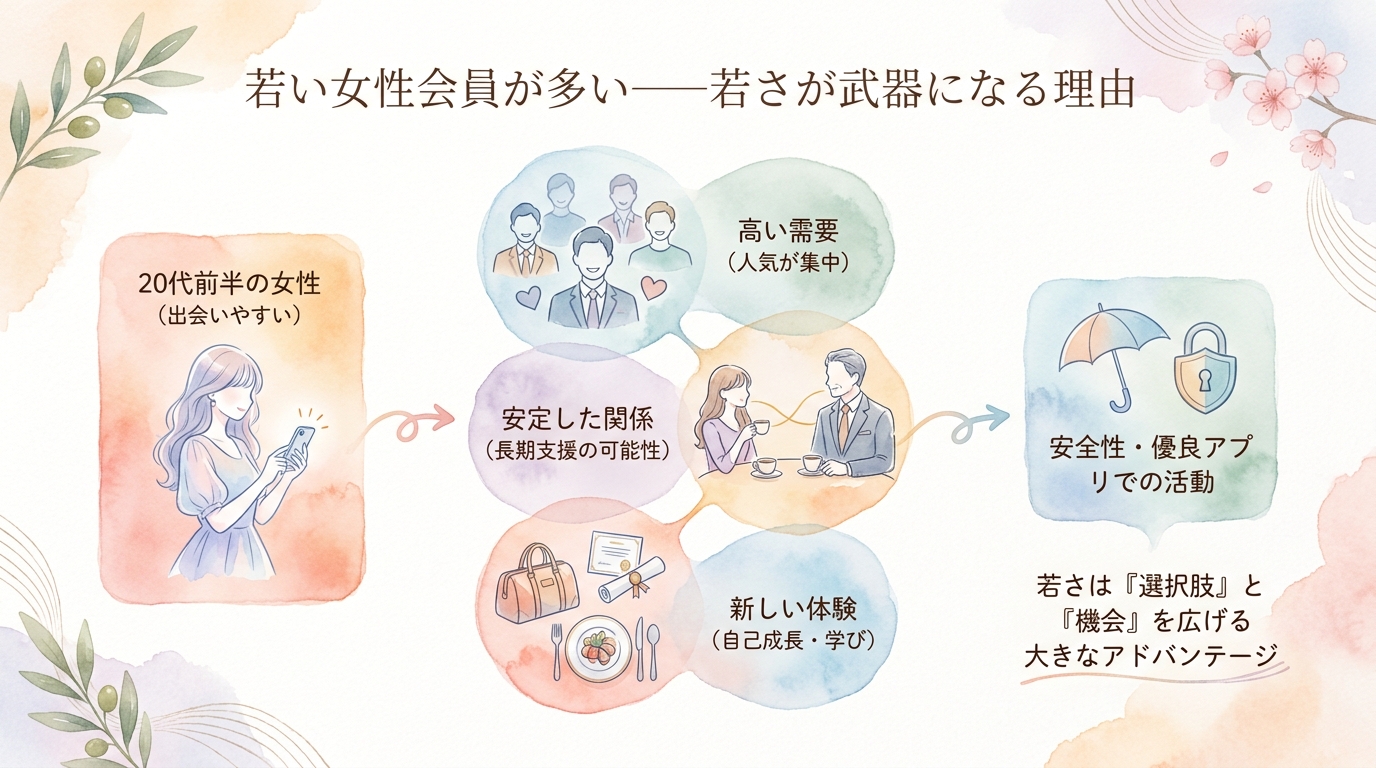若い女性会員が多い——若さが武器になる理由