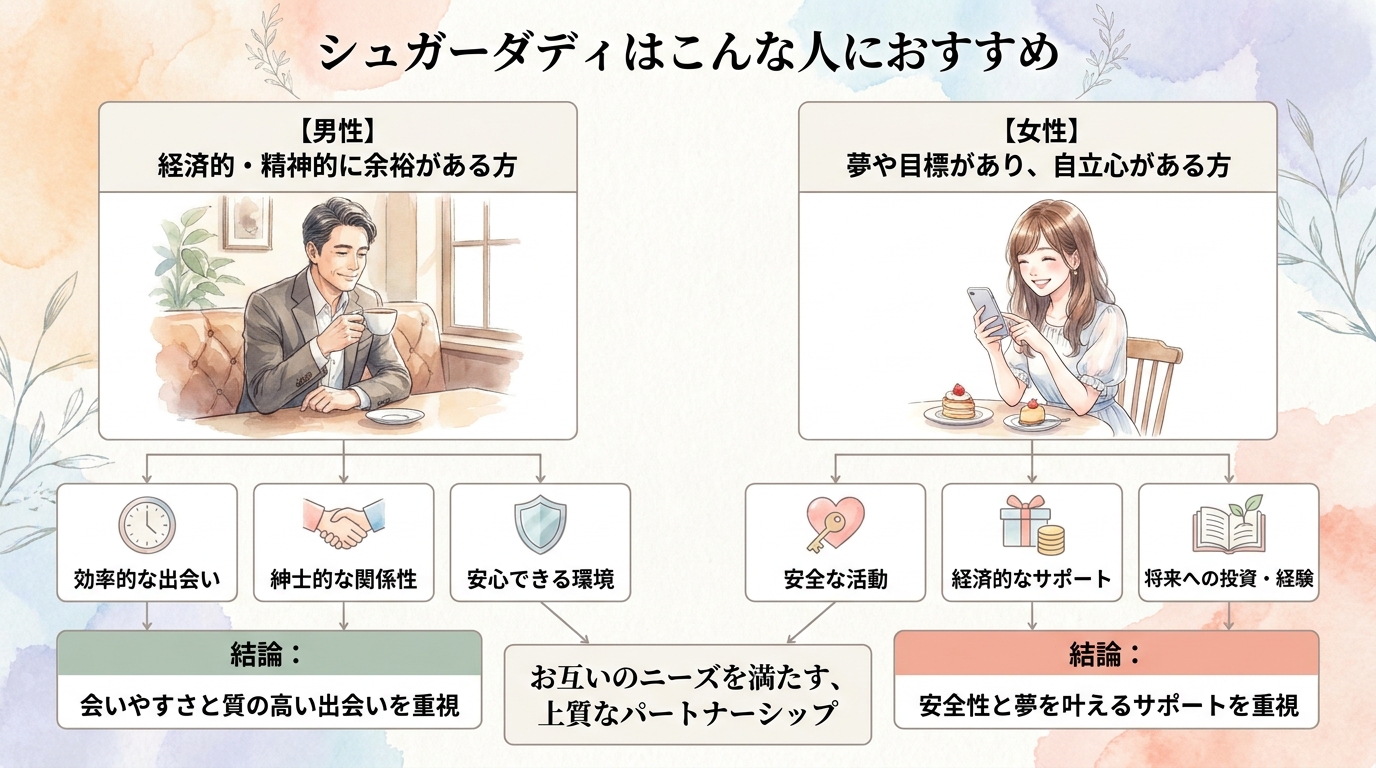 シュガーダディはこんな人におすすめ